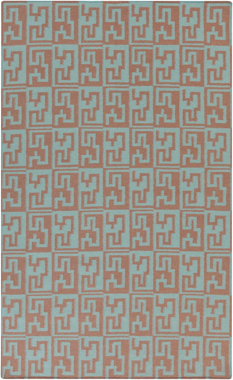 Hiawatha Modern Style Brown And Teal Hand Woven Area Rug - The Rug Decor