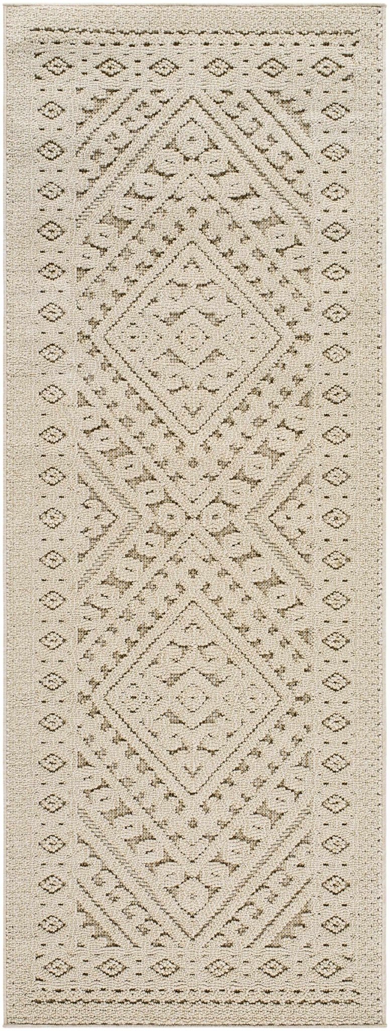 Hibah Beige Traditional Style Outdoor Area Rug - The Rug Decor