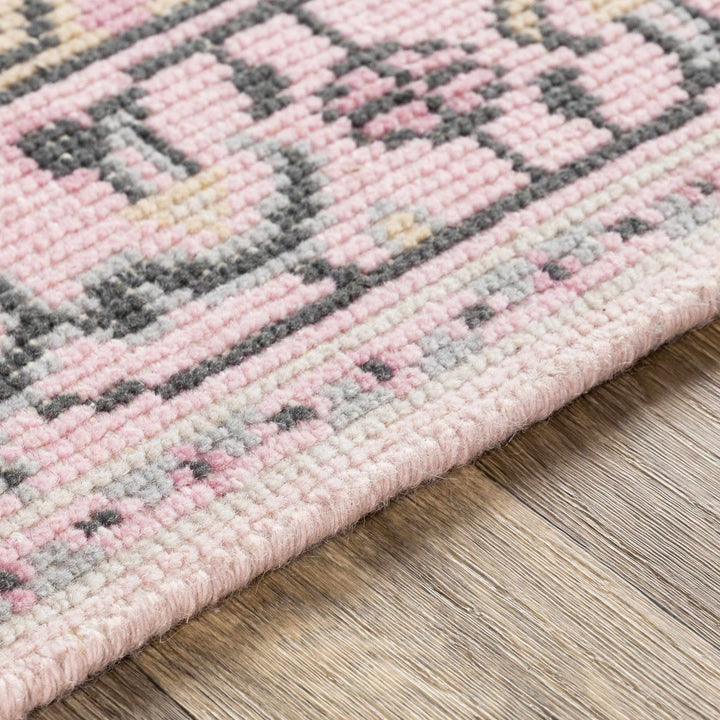 Hickson Traditional Style Pink Hand Knotted Area Rug - The Rug Decor