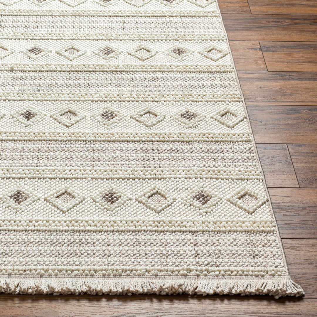 Hideo Bohemian Ivory And Gray Area Rug - The Rug Decor