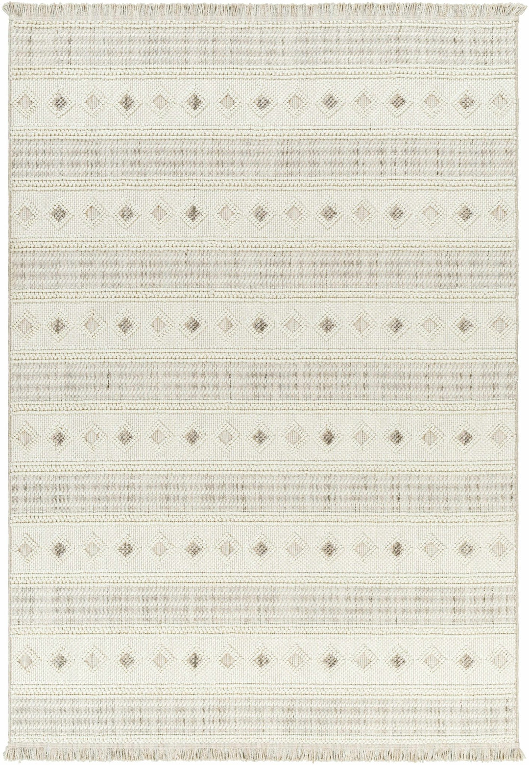 Hideo Bohemian Ivory And Gray Area Rug - The Rug Decor