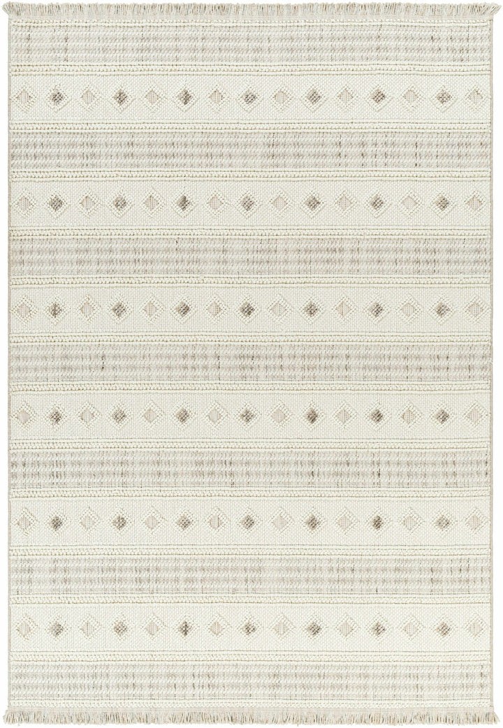 Hideo Bohemian Ivory And Gray Area Rug - The Rug Decor