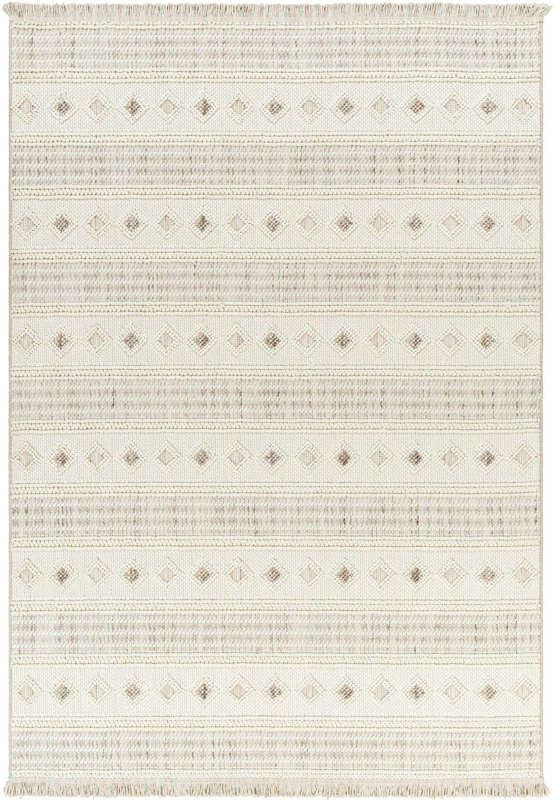 Hideo Bohemian Ivory And Gray Area Rug - The Rug Decor