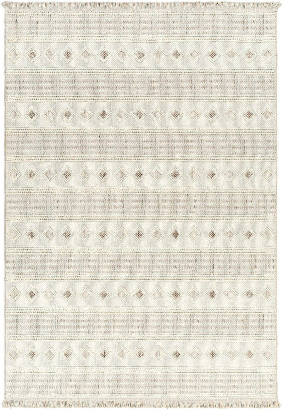 Hideo Bohemian Ivory And Gray Area Rug - The Rug Decor