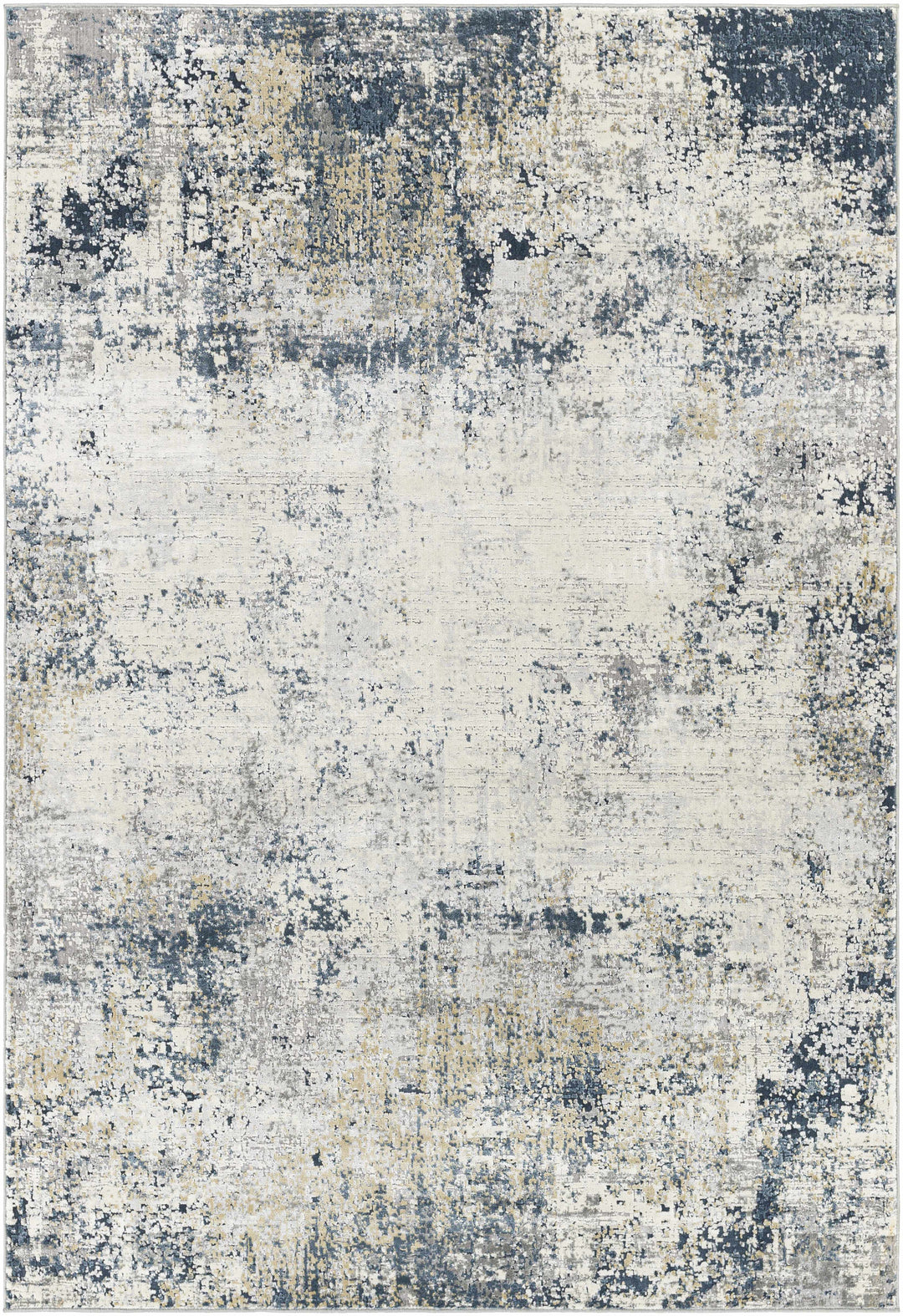 Higden Ivory And Blue Modern Abstract Design Area Rug