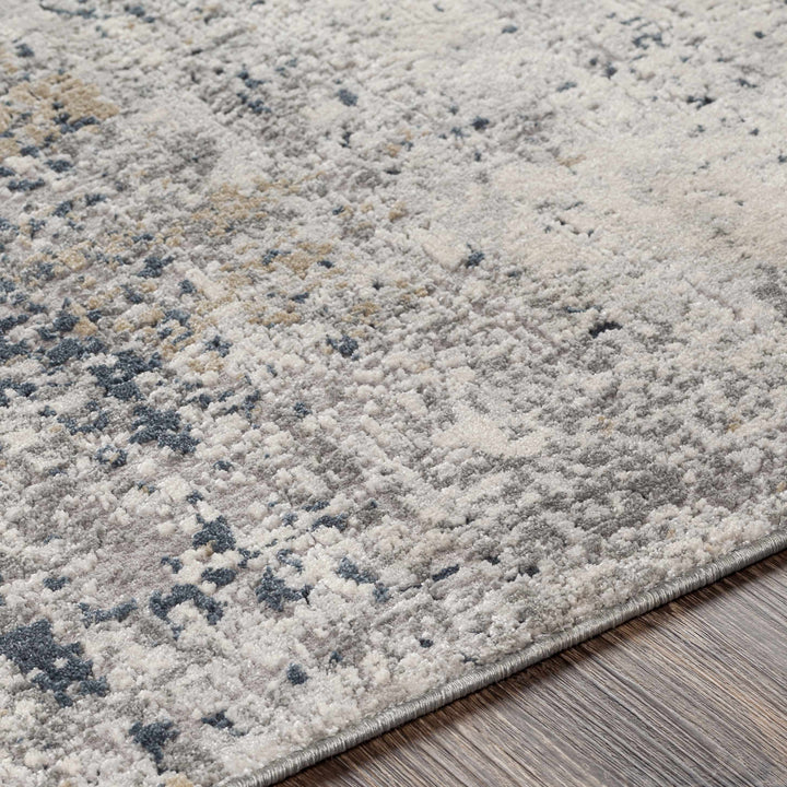 Higden Ivory And Blue Modern Abstract Design Area Rug