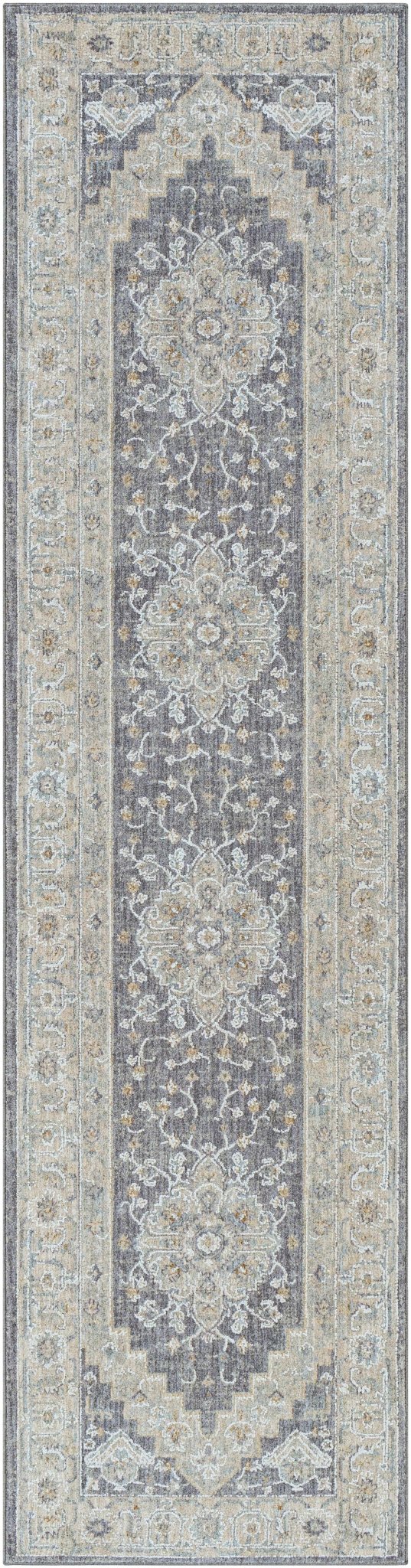 Highgale Sema Traditional Medallion Design Gray Rug - The Rug Decor