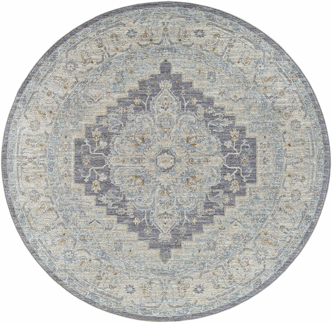 Highgale Sema Traditional Medallion Design Gray Rug - The Rug Decor