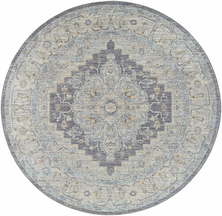 Highgale Sema Traditional Medallion Design Gray Rug - The Rug Decor