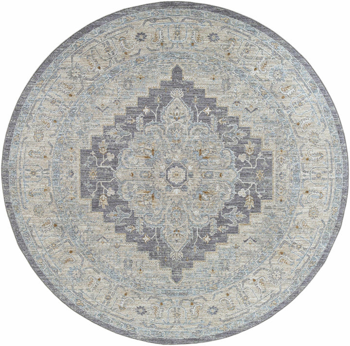 Highgale Sema Traditional Medallion Design Gray Rug - The Rug Decor