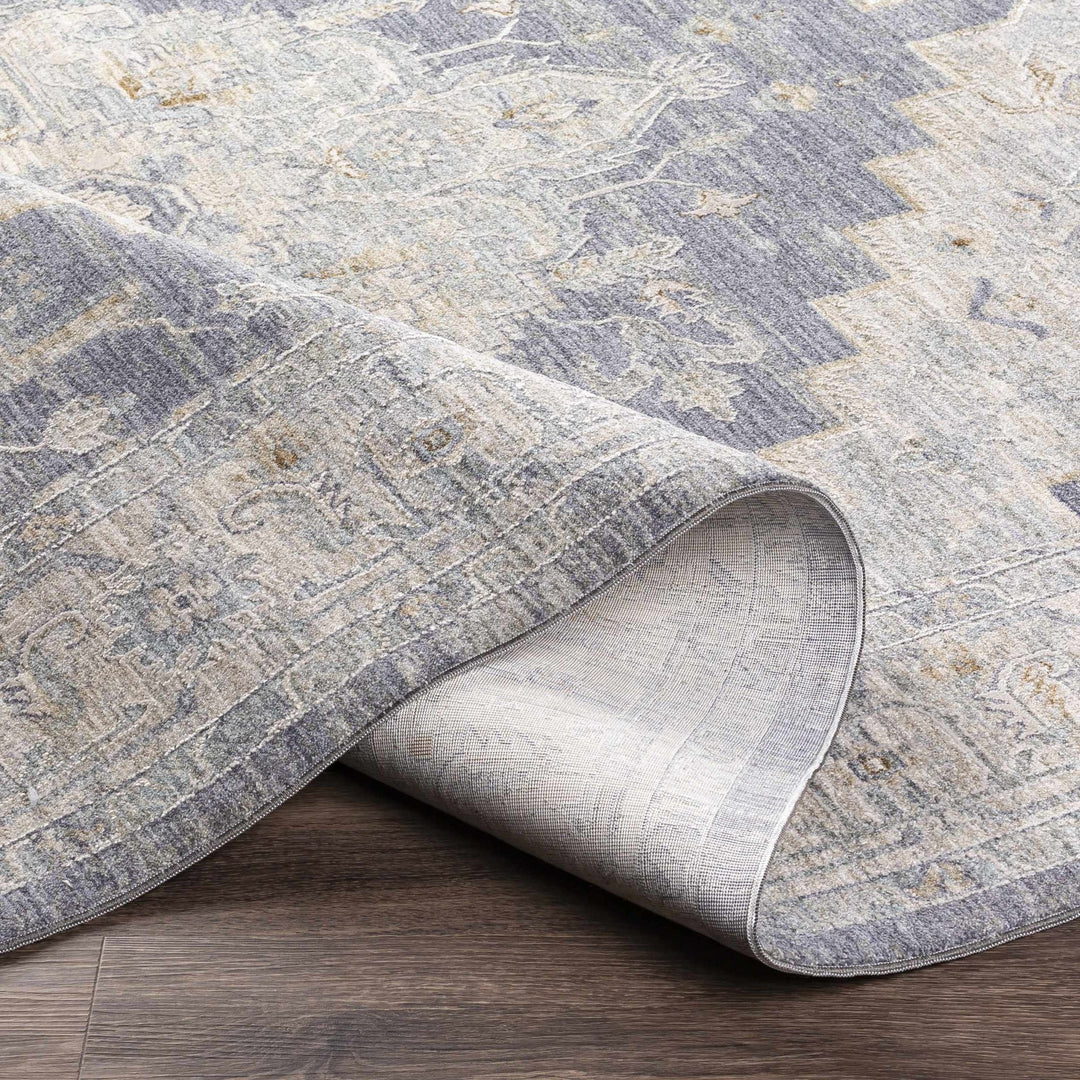 Highgale Sema Traditional Medallion Design Gray Rug - The Rug Decor