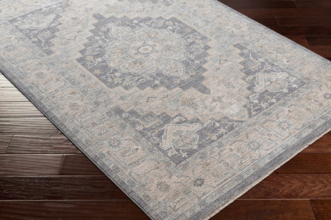 Highgale Sema Traditional Medallion Design Gray Rug - The Rug Decor