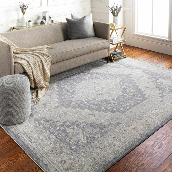 Highgale Sema Traditional Medallion Design Gray Rug - The Rug Decor