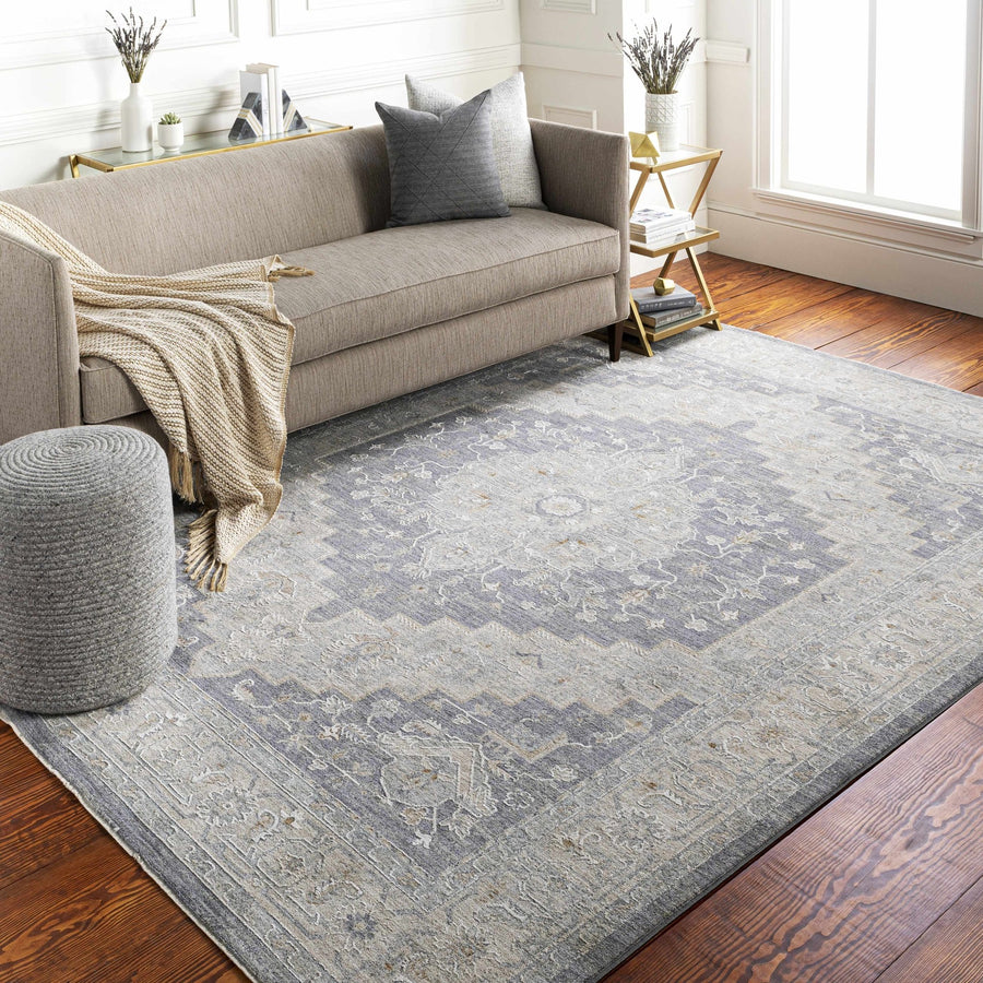 Highgale Sema Traditional Medallion Design Gray Rug - The Rug Decor