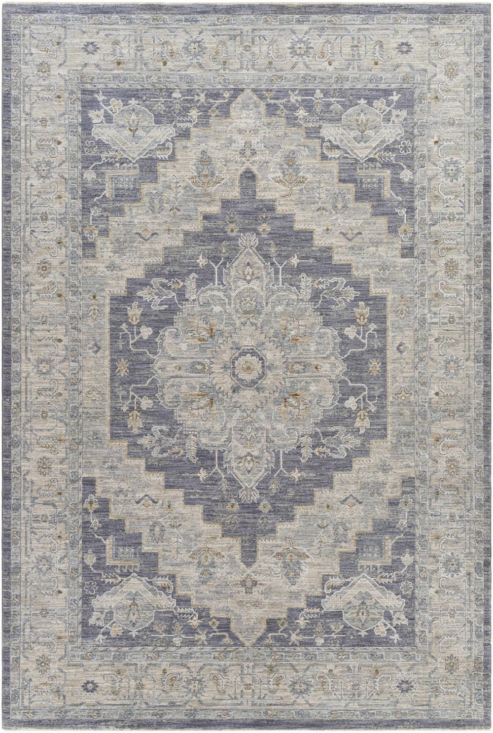 Highgale Sema Traditional Medallion Design Gray Rug - The Rug Decor
