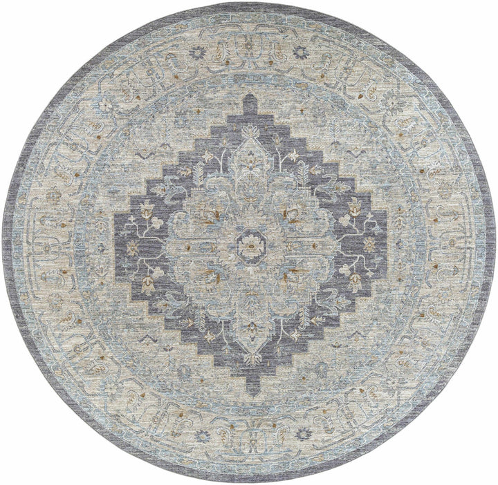 Highgale Sema Traditional Medallion Design Gray Rug - The Rug Decor