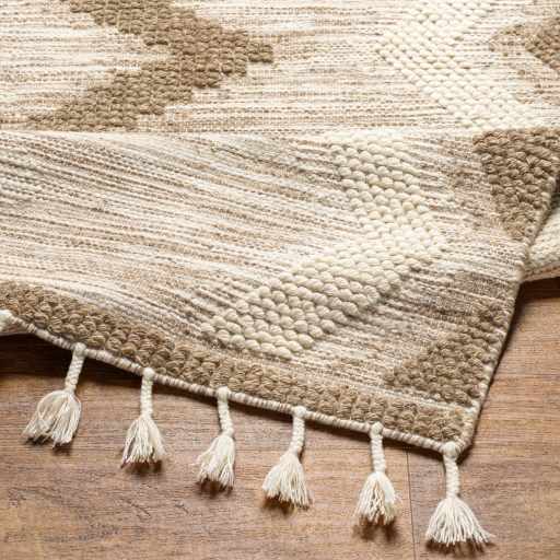Highpoint Bohemian Style Ivory And Brown Hand Woven Wool Area Rug