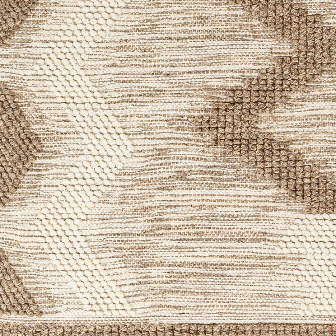 Highpoint Bohemian Style Ivory And Brown Hand Woven Wool Area Rug