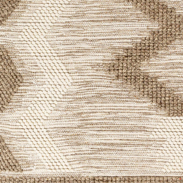 Highpoint Bohemian Style Ivory And Brown Hand Woven Wool Area Rug