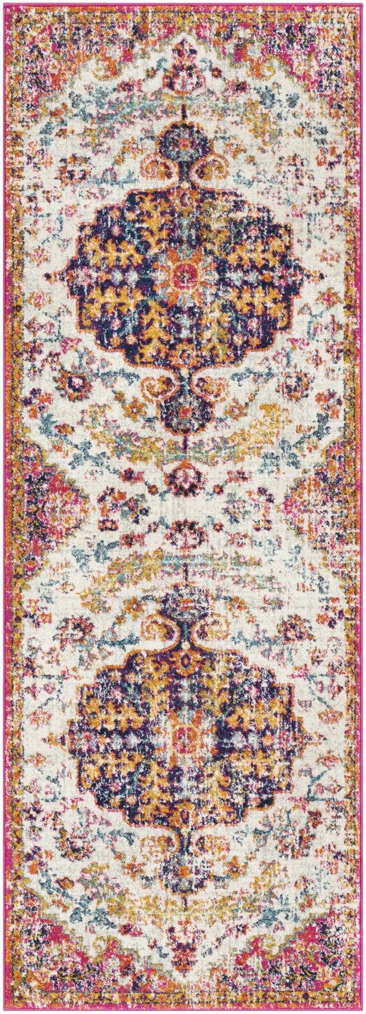 Hillsby Traditional Style Ivory And Orange Area Rug - The Rug Decor