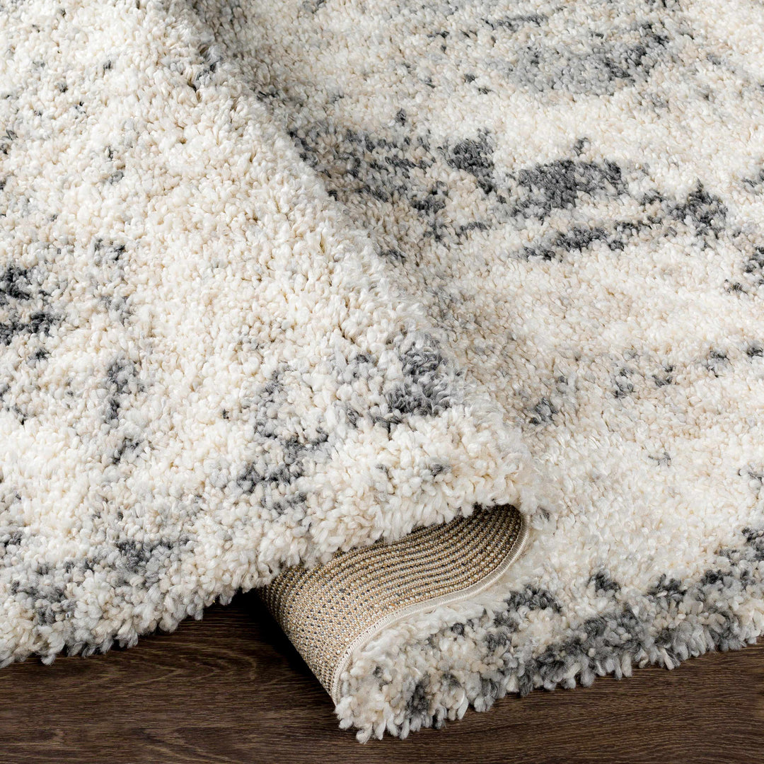 Hilotongan Modern Abstract Design Ivory And Gray Area Rug