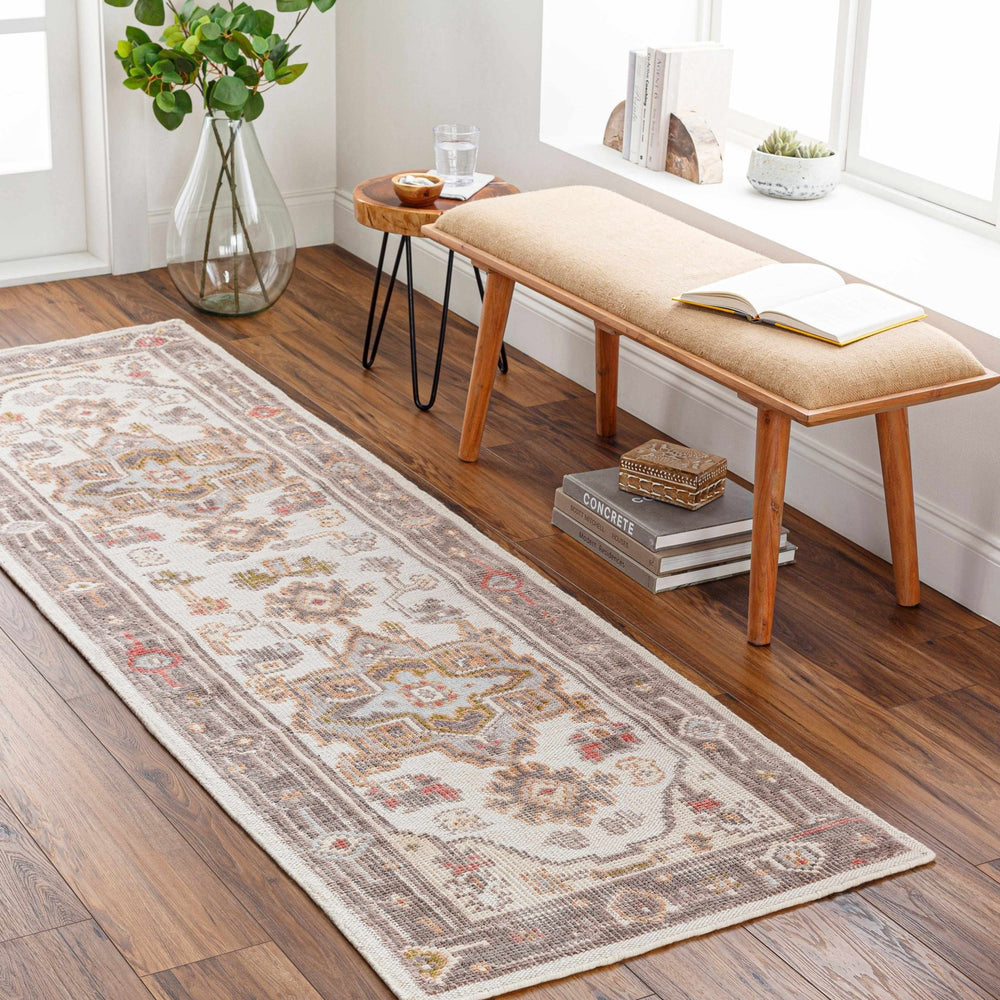 Hinapalanan Traditional Brown And Ivory Hand Knotted Outdoor Area Rug - The Rug Decor