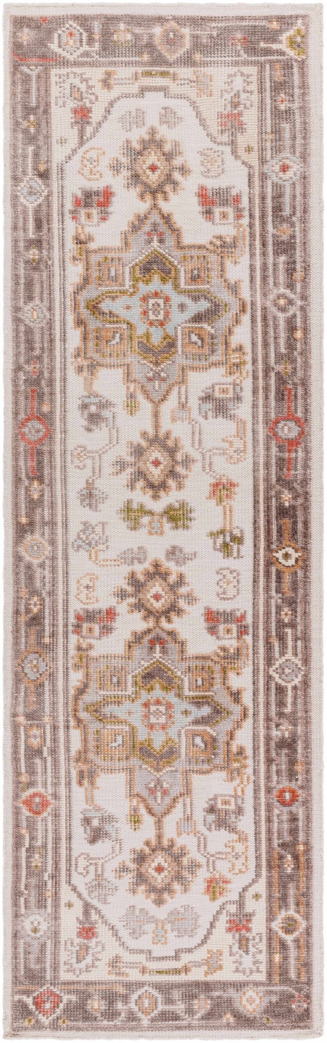 Hinapalanan Traditional Brown And Ivory Hand Knotted Outdoor Area Rug - The Rug Decor