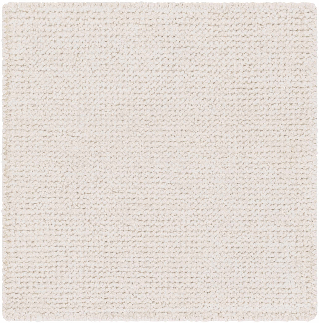 Hookstown Ivory Modern Solid Hand Woven Area Rug