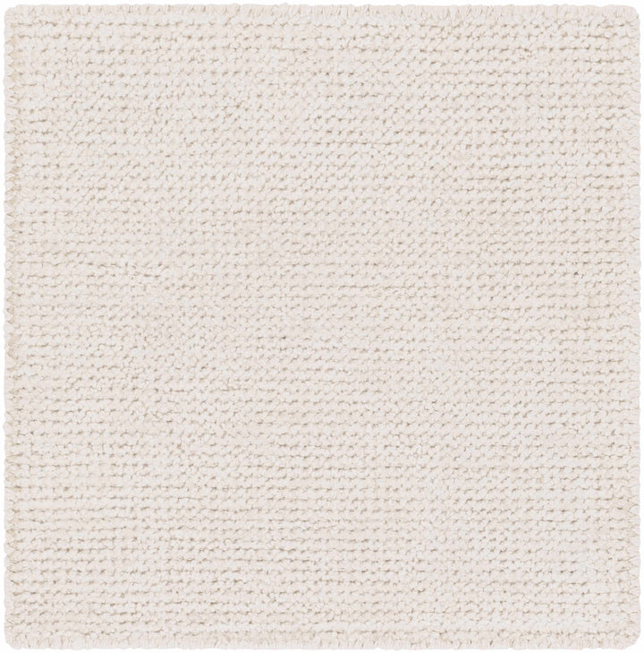 Hookstown Ivory Modern Solid Hand Woven Area Rug