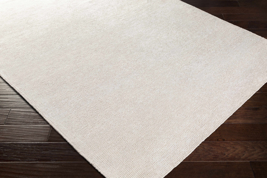 Hookstown Ivory Modern Solid Hand Woven Area Rug