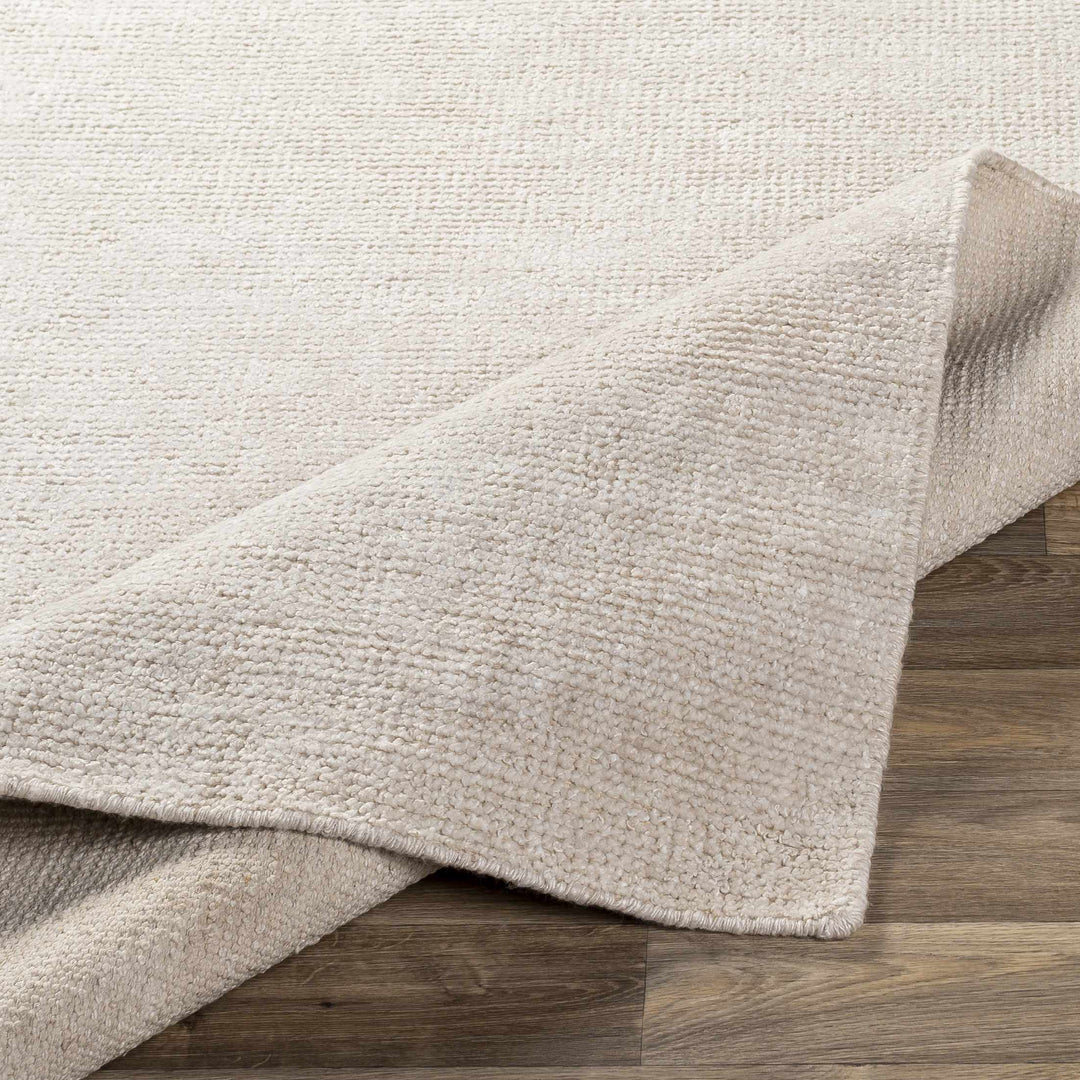 Hookstown Ivory Modern Solid Hand Woven Area Rug