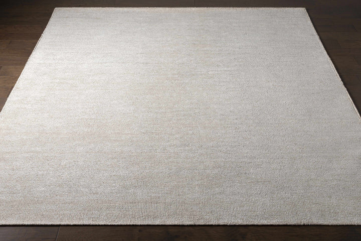 Hookstown Ivory Modern Solid Hand Woven Area Rug