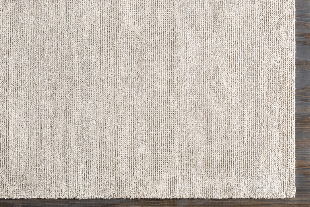 Hookstown Ivory Modern Solid Hand Woven Area Rug