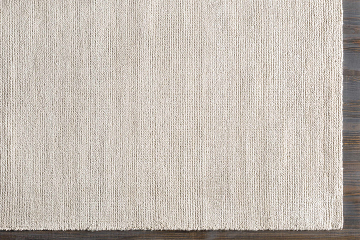 Hookstown Ivory Modern Solid Hand Woven Area Rug