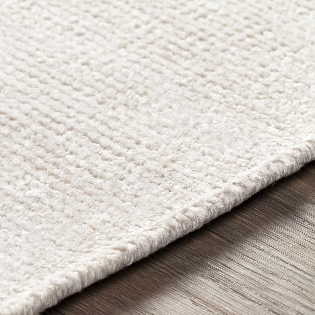Hookstown Ivory Modern Solid Hand Woven Area Rug