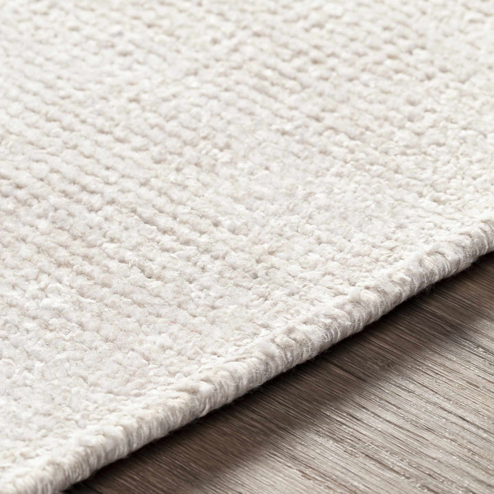 Hookstown Ivory Modern Solid Hand Woven Area Rug