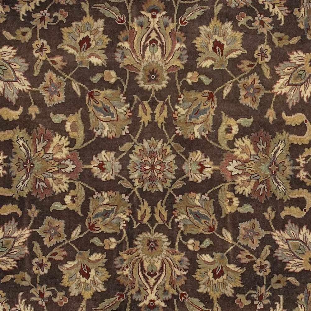 Hillisburg Traditional Style Brown Hand Knotted Wool Area Rug