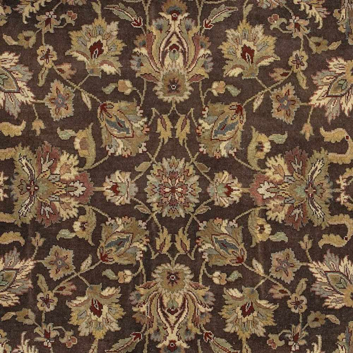 Hillisburg Traditional Style Brown Hand Knotted Wool Area Rug