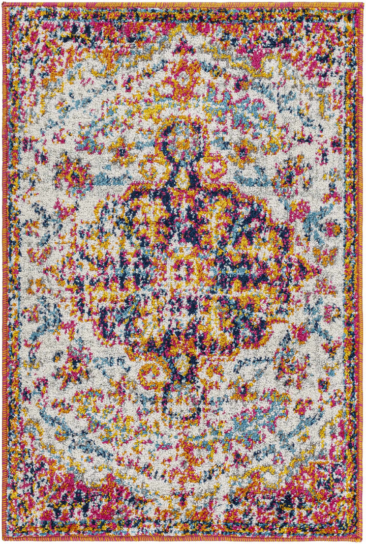 Hillsby Traditional Style Ivory And Orange Area Rug
