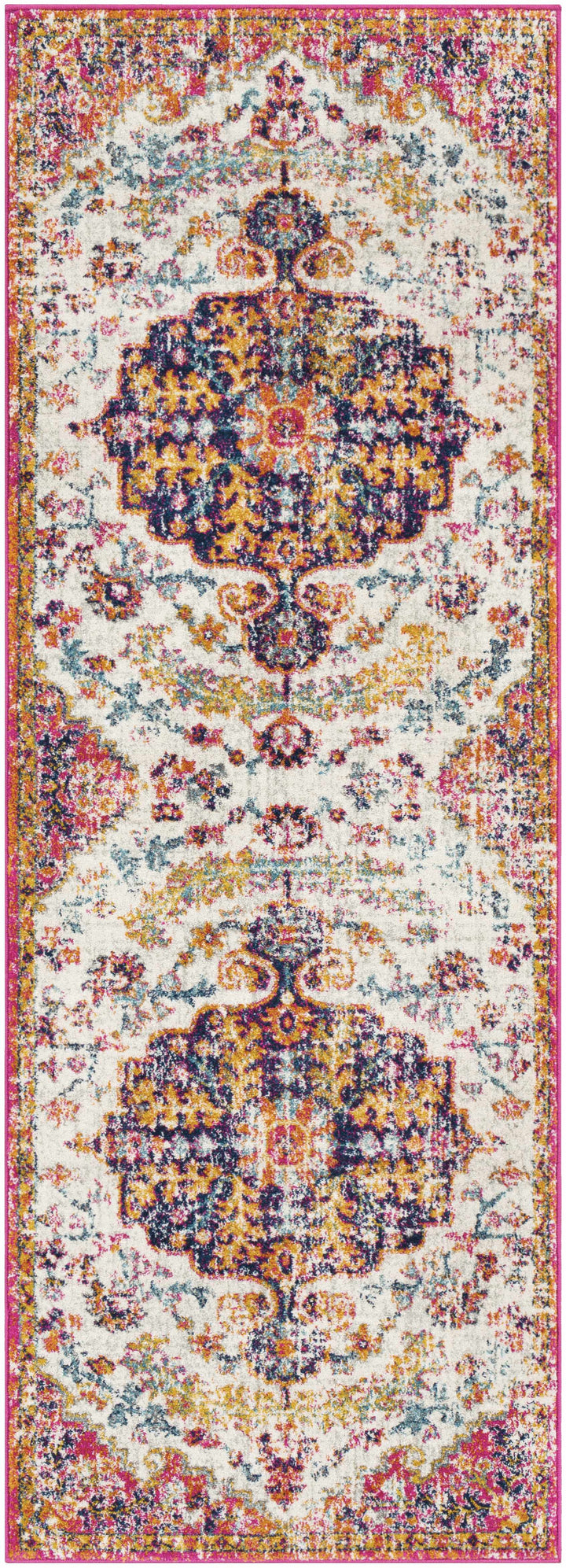 Hillsby Traditional Style Ivory And Orange Area Rug