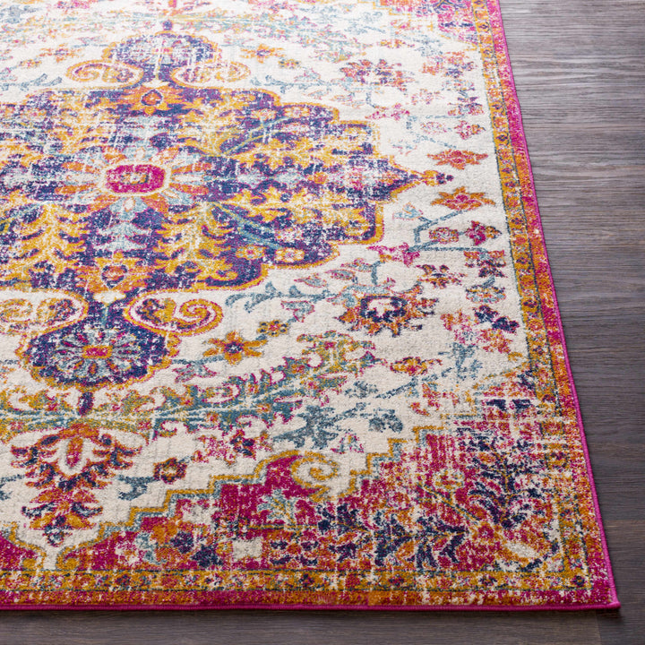 Hillsby Traditional Style Ivory And Orange Area Rug