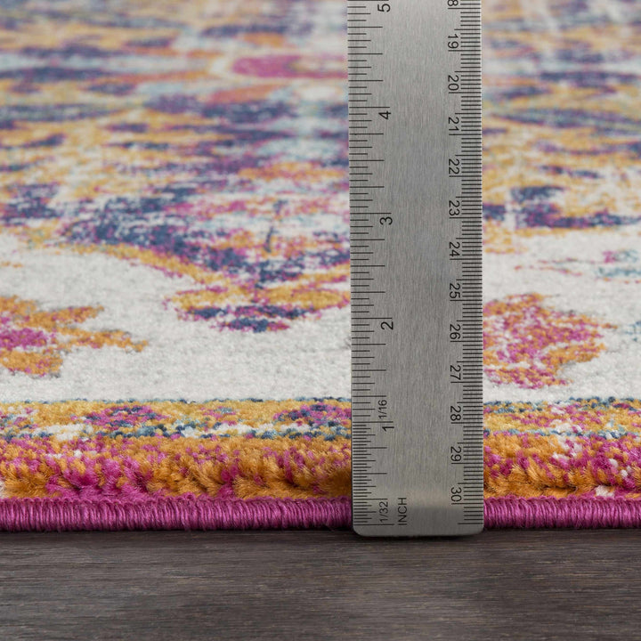 Hillsby Traditional Style Ivory And Orange Area Rug