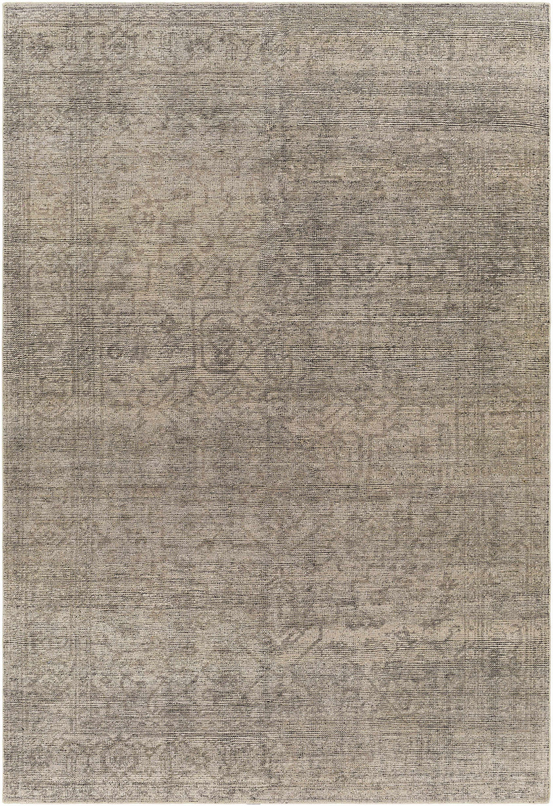 Hollym Taupe Traditional Style Hand Knotted Area Rug