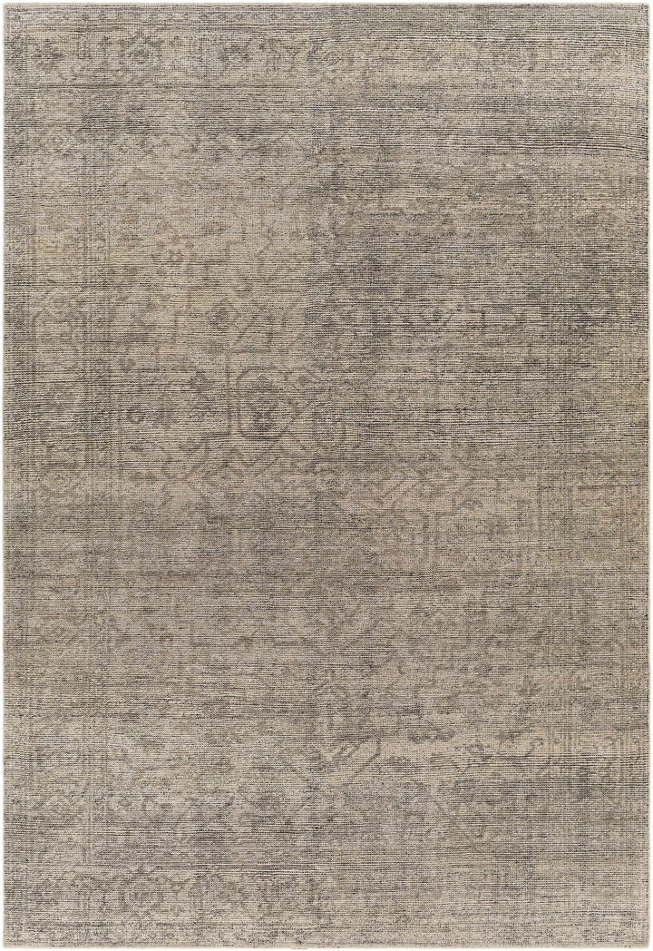 Hollym Taupe Traditional Style Hand Knotted Area Rug