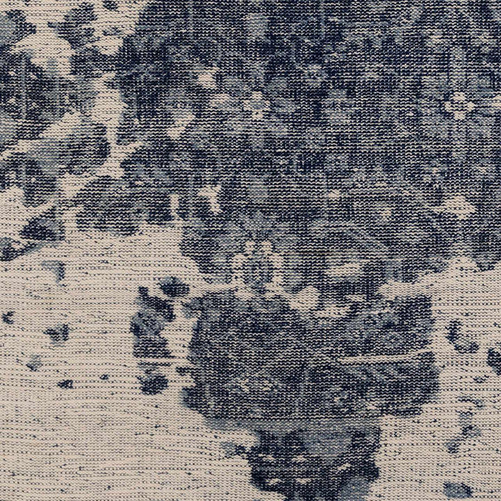 Holmes Modern Style Blue And Ivory Hand Knotted Wool Area Rug
