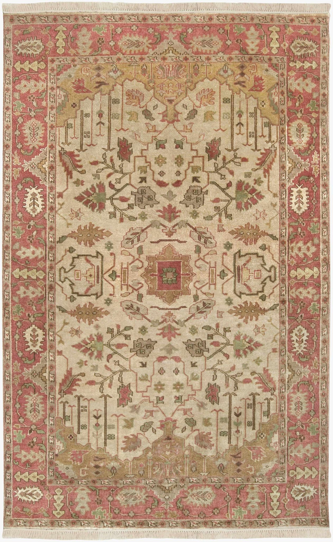 Hobart Traditional Beige & Brown Hand Knotted Wool Rug - The Rug Decor