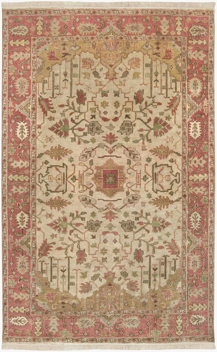 Hobart Traditional Beige & Brown Hand Knotted Wool Rug - The Rug Decor