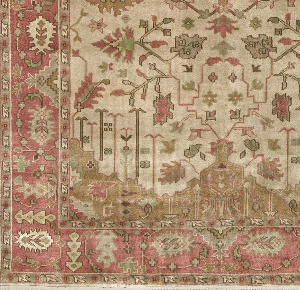 Hobart Traditional Beige & Brown Hand Knotted Wool Rug - The Rug Decor