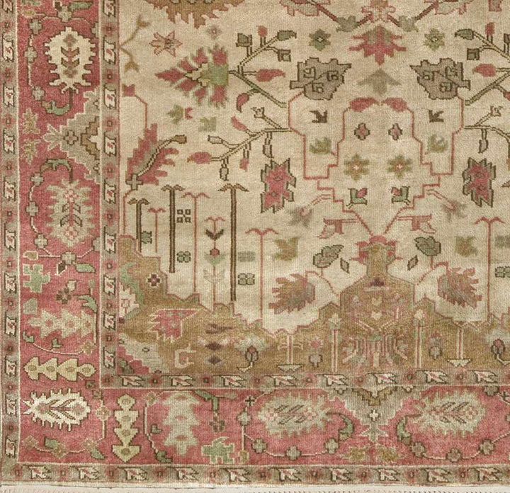 Hobart Traditional Beige & Brown Hand Knotted Wool Rug - The Rug Decor
