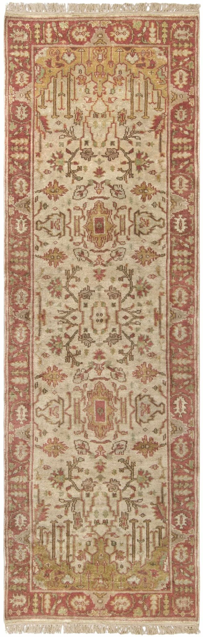 Hobart Traditional Beige & Brown Hand Knotted Wool Rug - The Rug Decor